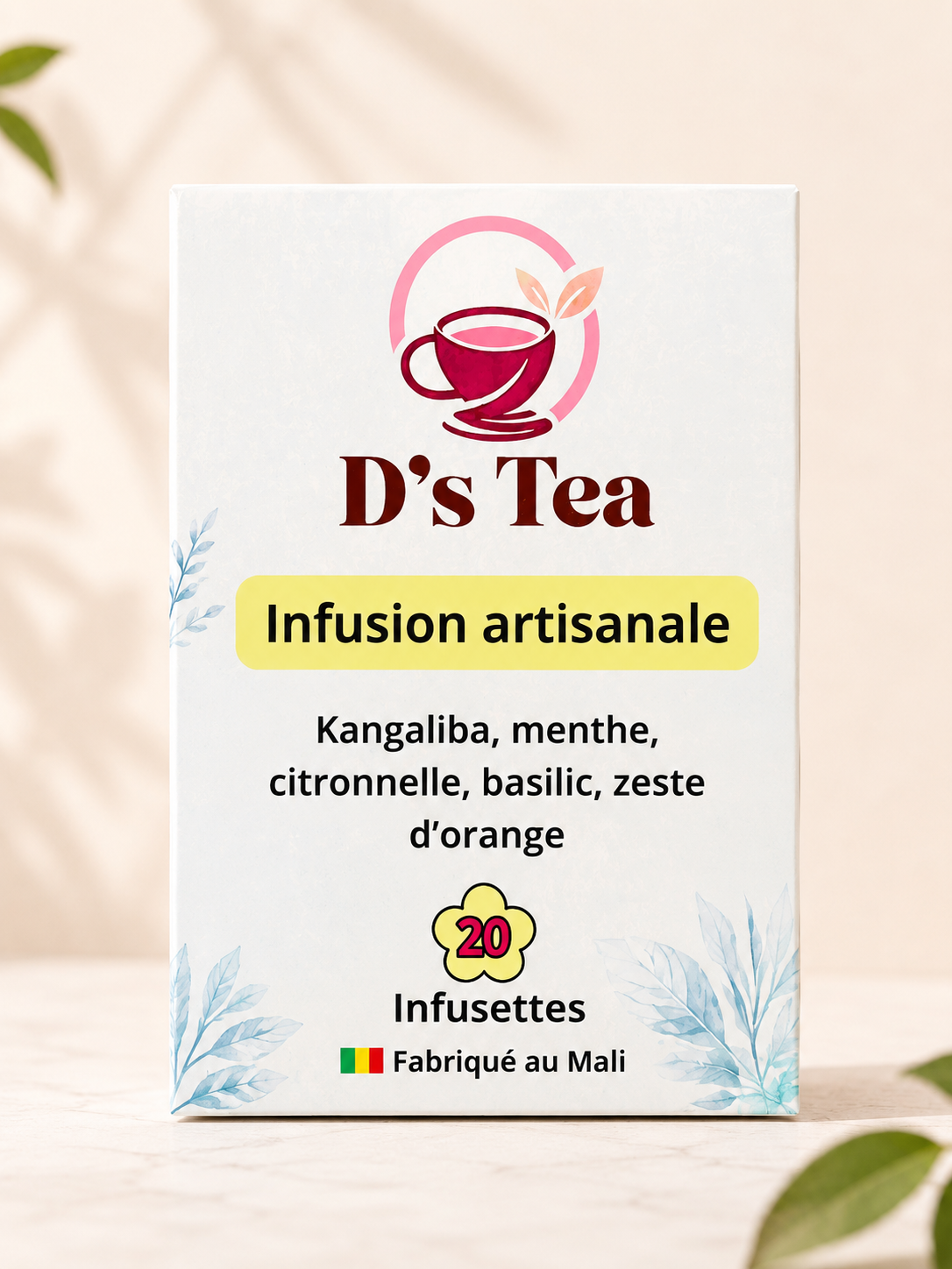 Infusion artisanale Kangaliba, Menthe, Citronnelle, Gingembre, Zeste d’orange & Tamarins-20 infusettes