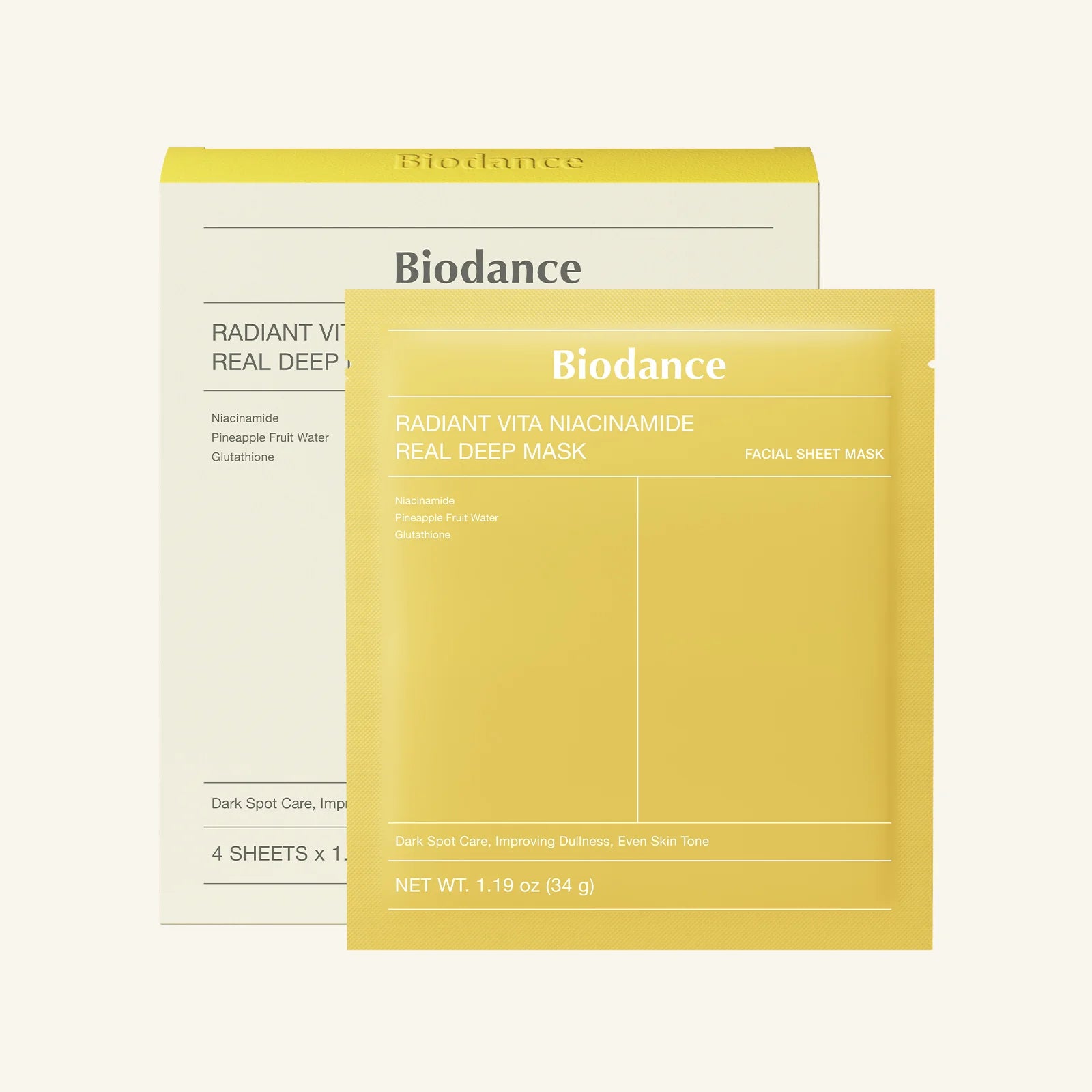 Radiant Vita Niacinamide Real Deep Mask - 4 feuilles