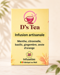Infusion artisanale Menthe, Citronnelle, Basilic, Gingembre & Zeste d’orange-20 Infusettes