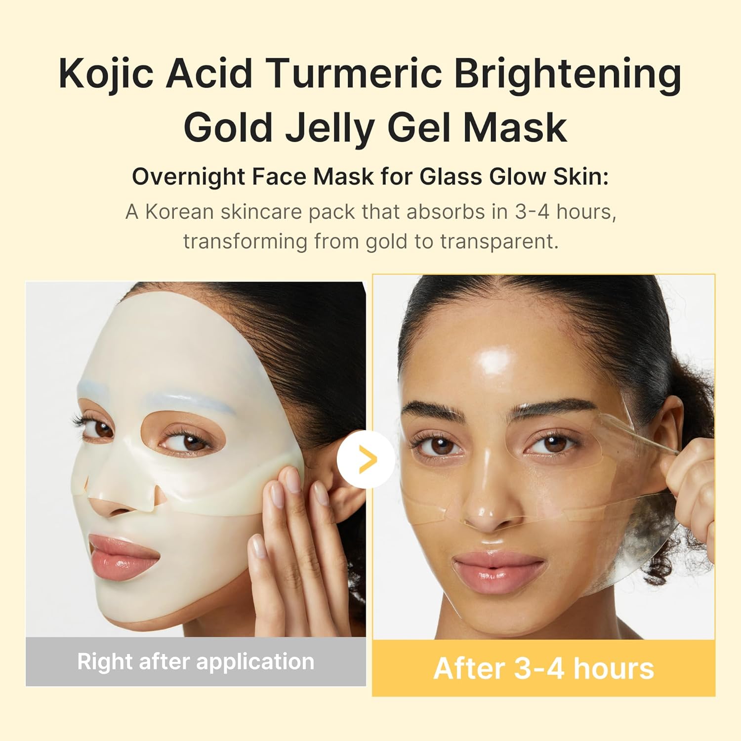 Kojic Acid & Turmeric Brightening Gel Mask - 4 feuilles