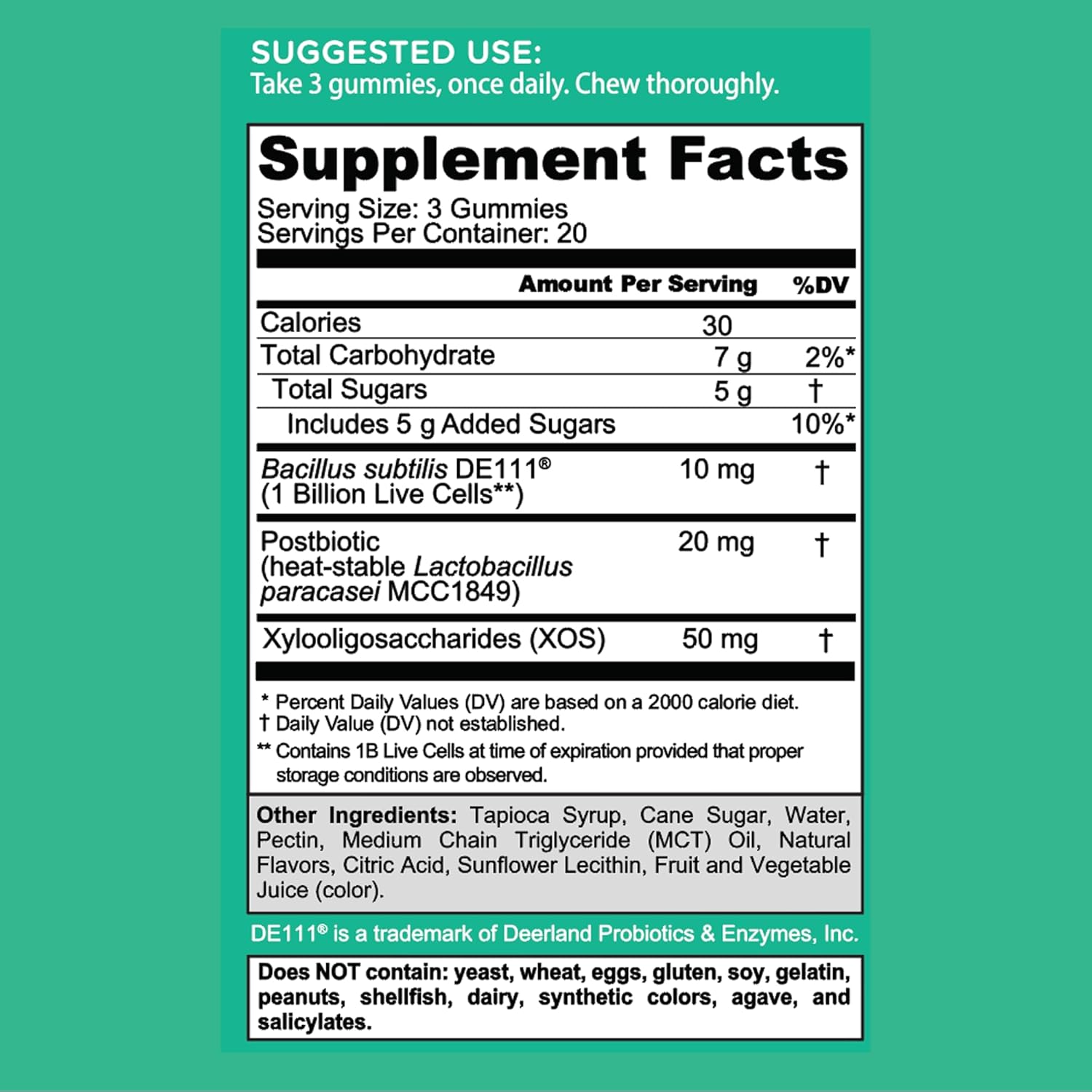 Pre Pro Postbiotic Gummies - 60 Count