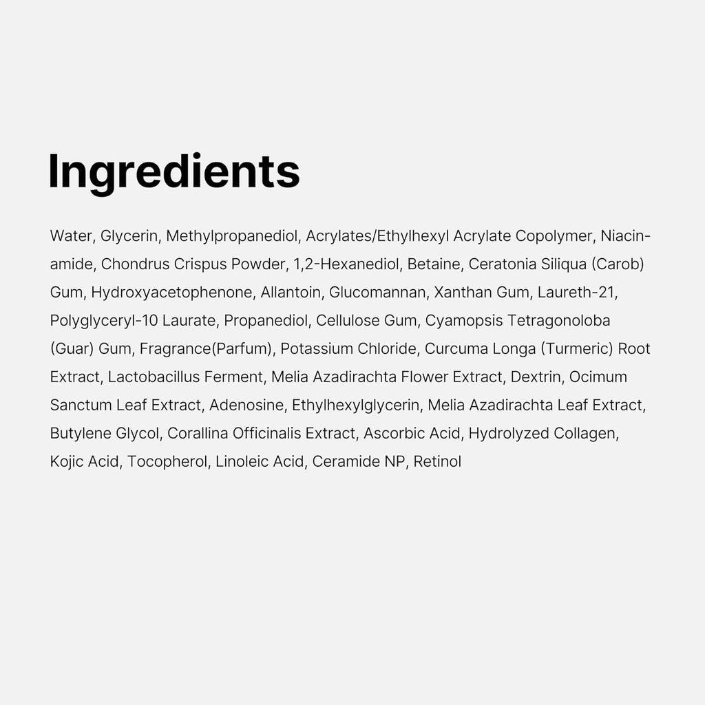 Kojic Acid & Turmeric Brightening Gel Mask - 4 feuilles
