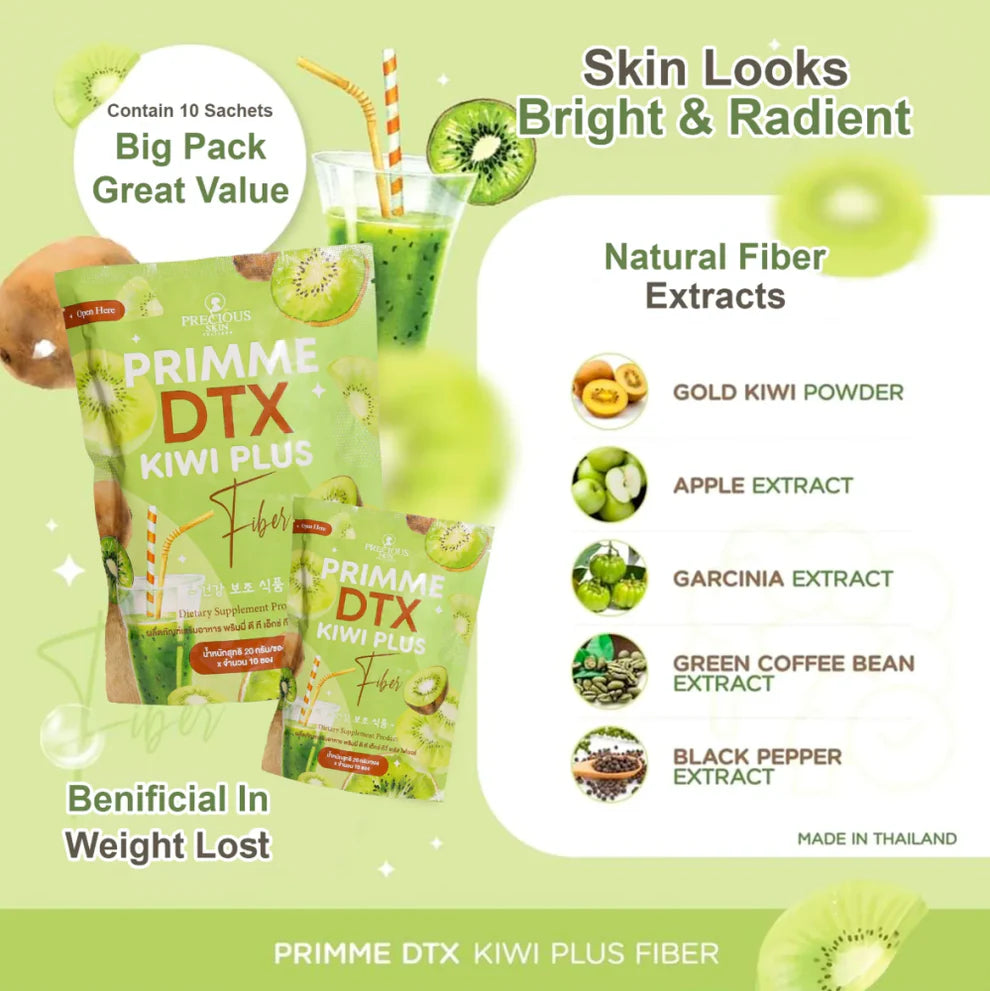 Primme DTX Kiwi Plus Fiber - 10 Sachets